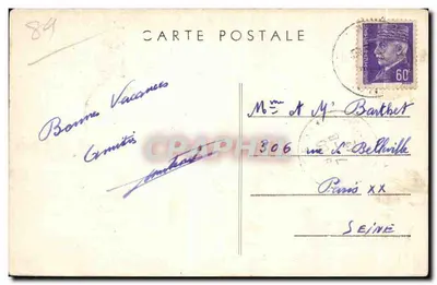 A Yonne Pittoresque — ANCY-le-FRANC — A Armançon — Combier Imp. Macon — Verso
