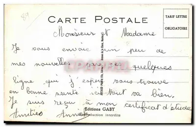 SYSTEM CARTE Auxerre Joyeux Pique Nique — Rewers