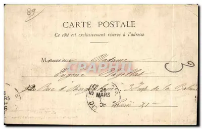 Barrage du Batardeau — Ligne Laroche à Nevers — éditeur L. F. et V., Paris, n° 67 — Rewers