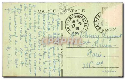 Bruyères — As Montanhas do Castelo e de Point-Haye — C-L-B 20964 — Verso