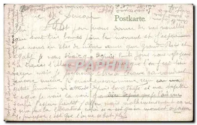 Val (Francja) — panoramowy widok wioski w dolinie — wydawca nieznany — Rewers