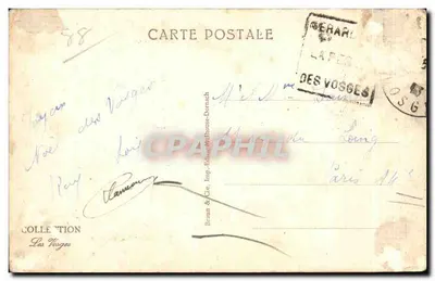 La Schlucht - Pista do Montabey — Braun & Cie, Imp. Malhouse-Dornach, n°3402 — Verso