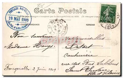 Arredores de Plombières-les-Bains — Vista Geral do Val-d'Ajol, tirada da Feuillée — Agência P. Durech — Verso