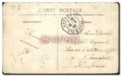 Stara pocztówka Portieux — ogólne widok Portieux — Rewers