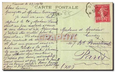 CHARMES-sur-MOSELLE — O Canal dos Moinhos em sua origem — Edit. Mahé, libr., Charmes, n° 25176 — Verso