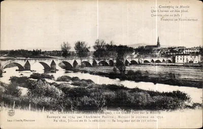 Charmes-sur-Moselle (Vosges) — O Grande Ponte sobre a Moselle — Imp. Claude, Charmes