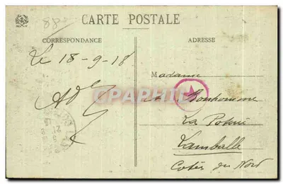 La Bresse (Vosges), altitude 236 m. — Arrondissement de Remiremont — A igreja e uma escola comunal — Ad. Weick, n° 6217 - CL. M. — Verso