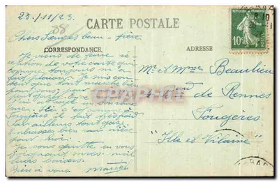 Saint-Dié - Monumento a Jules Ferry — C. Cuny, editor, n° 175 — Verso