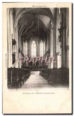 Interior da Igreja de São Cristóvão — Neufchâteau — Imp. A. Weick — Série Coporal N° 2845