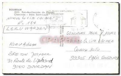 Chimenea - Estela de San Luis — Ciudad oculta — Editor: Photo du Boullay, n° 184 — Reverso
