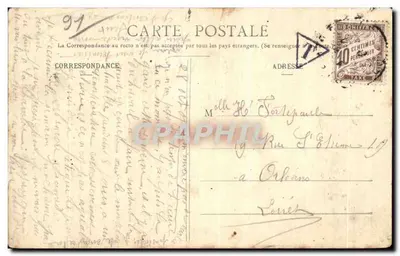 Efeito de Água, Castelo de Courances — Livraria Vve Hamelin, Milly (S.-et-O). - Cliché Paul Baudin — Verso