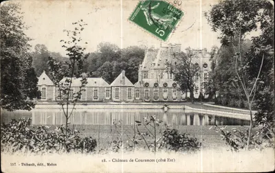 Castelo de Courances — lado Leste — Thibault, editor, Melun, n° 557
