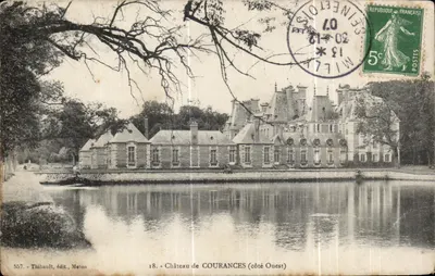 Castelo de COURANCES (lado Oeste) — Thibault, editor, Mélun — n° 557