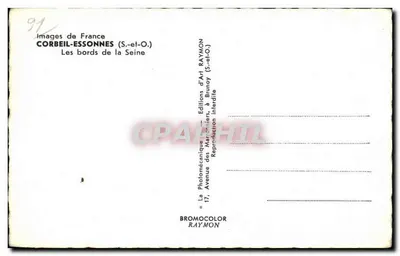 Corbeil — Os bordos da Sena — Éditions d'Art Raymon — Verso