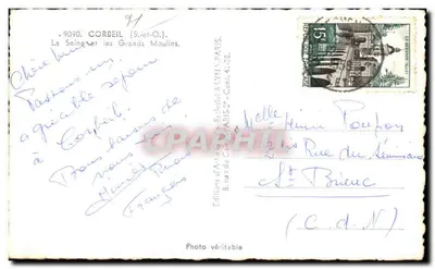A Seine e os Grandes Moulins — Corbeil — Edições d'Art & Géo LYNNA, Paris — Verso