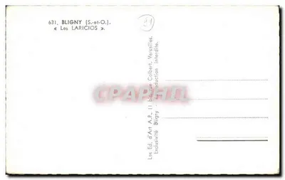 Bligny (S.-et-O.) — Los Laricios — Ed. d'Art A.P., Bligny — Reverso