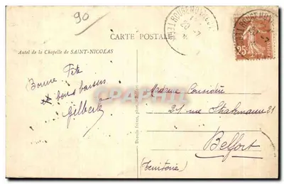 Altar da Capela de São Nicolau — Rougemont — Dioulin frères — Verso