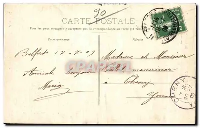 Belfort — Statua 'Quand Même' (praca Mercié) — Belfort — Rewers