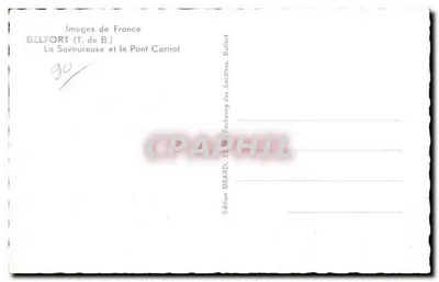 Belfort — A Savoureuse e o Ponte Carnot — Edição Brard, Belfort — Verso