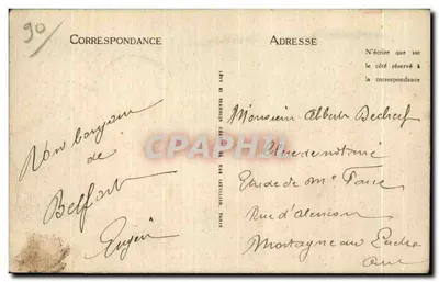 Belfort — Grand Hôtel i Tonneau d'Or — LL — Rewers