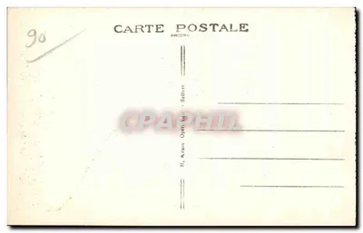 Belfort (Territoire) — Place de la République et le Château — Éditeur Adam, Belfort — Verso