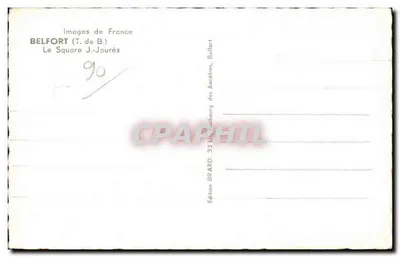 Square Jean Jaurès — Belfort — Édition Brard — Verso