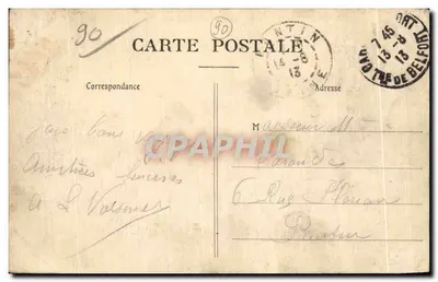 Belfort — Ogólny widok Zamek — Wyd. P. P. - B. — Rewers