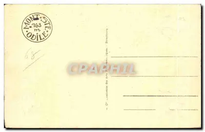 Mont Ste-Odile (wys. 763 m) — Wejście do klasztoru — Stara pocztówka nr 126 — Rewers