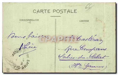 St-Martin-du-Canigou — Ogólny widok wioski i wieży klasztoru — Les Pyrénées-Orientales, n°42 — Rewers