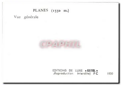 Planes (1550 m.) — Vista geral — Edições de Luxo « Estel » — Verso