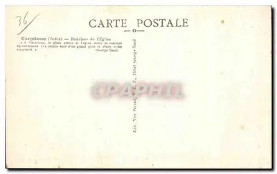 Gargilesse (Indre) — Wnętrze kościoła — Wydawca Yve Pacaud, Hôtel George Sand — Rewers