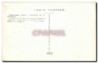 Gargilesse (Indre) — Most nad Gargilessem — Wydawca Vve Pacaud, Toulon — Rewers