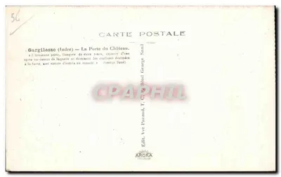 Gargilesse (Indre) — A Porta do Castelo — editor A. Pacaud, Toulouse — Verso