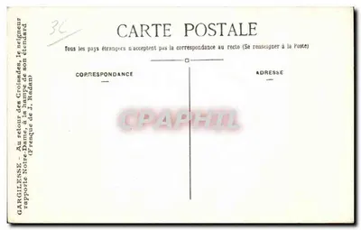 Gargilesse — Po powrocie z Krzyżackich wojen, sztandar J. Radana — (Freska J. Radana) — Rewers