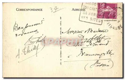 Amboise — Stare domy — Widok z Tarasy Zamku — LL — Rewers