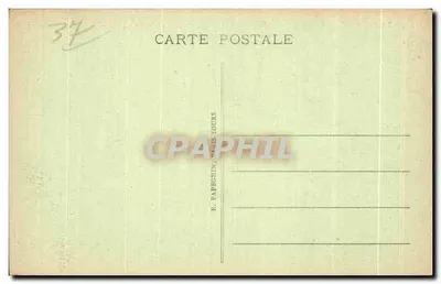 Azay-le-Rideau — El Castillo Nacional — Fachada Oriental — E. Papechin, Paris-Tours — Reverso
