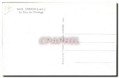 Chinon (Indre-et-Loire) — A Torre da Hora — Edições de Arte 'Flor' - Marcel Carrère — Verso