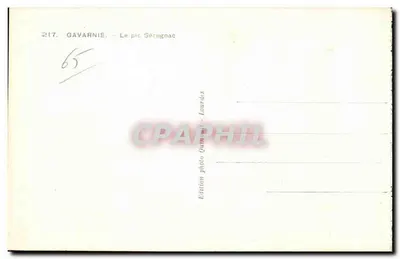 Gavarnie — Wzgórze Sécugnac — Wydawnictwo fotograficzne Quinault - Loardes — Rewers