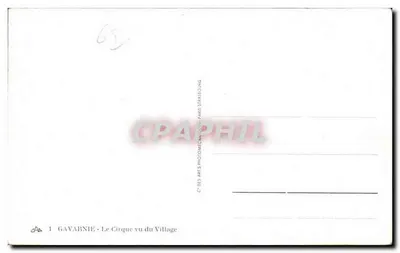 Gavarnie - O Cirque visto do Village — editor C. Del's Art & Photomécanique, Paris — Verso