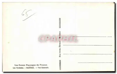Barèges — Widok ogólny — Pyrenées — Bloc frères, Béziers — Rewers