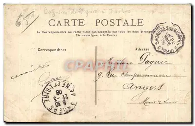 Bagnères-de-Bigorre — Excursión al Lago Azul y la Garganta del Chiroulet — Editor no identificado, n° 490 — Reverso