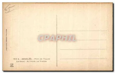 Most Tillos w Argelès — Gave w tle, Le Viscos — Bracia Labouche, Toulouse — Rewers