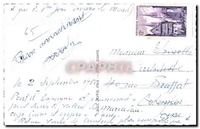 Widok z powietrza Saint-Martin-Vésubie — wydawca Éd. NOVES, Paul, Rép. Interd. — Rewers