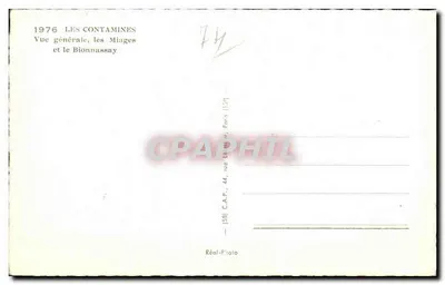 Les Contamines — Ogólny widok, Miages i Bionnassay — C.A.P., Paryż — Rewers