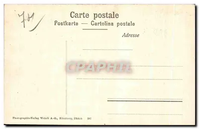 Chamonix e o Montblanc — vista panorâmica — Photographie-Verlag Wehrli A.-G., Kilchberg, Zürich — Verso