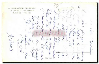 Monnetier (Haute-Savoie) — Ogólny widok — Salève i Zamek — Réal-Photo — Rewers
