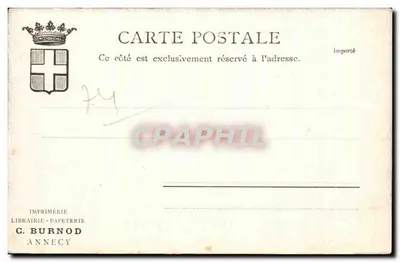 Allée d'Albigny — promenade arborée avec kiosque à Annecy — éditeur R.&J.D. n° 10274 B.12 — Verso