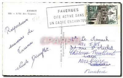 Wyspa Łabędzi - Annecy - Wydawnictwo G. Mouchet — Rewers
