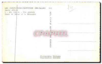 Les Contamines-Montjoie — Ogólny widok — Dôme de Miage i Bérangère — Combiér Impr. (S.-et-L.) — Rewers