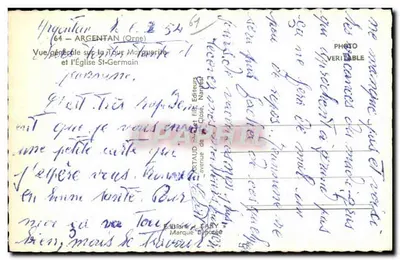 Argentan — Ogólny widok na Wieżę Morguerite i Katedrę Świętego Germain — Gaby — Rewers